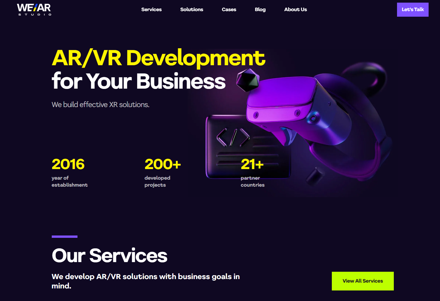 VR/AR Studio preview